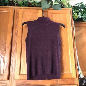 Emanuel Ungaro Academia Ribbed Sleeveless Turtleneck Sweater - S